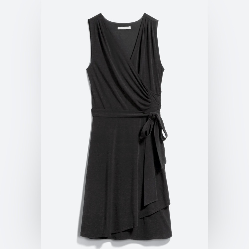 41 Hawthorn Tristana Knit Faux Wrap Dress, Black, size XL, New with tags